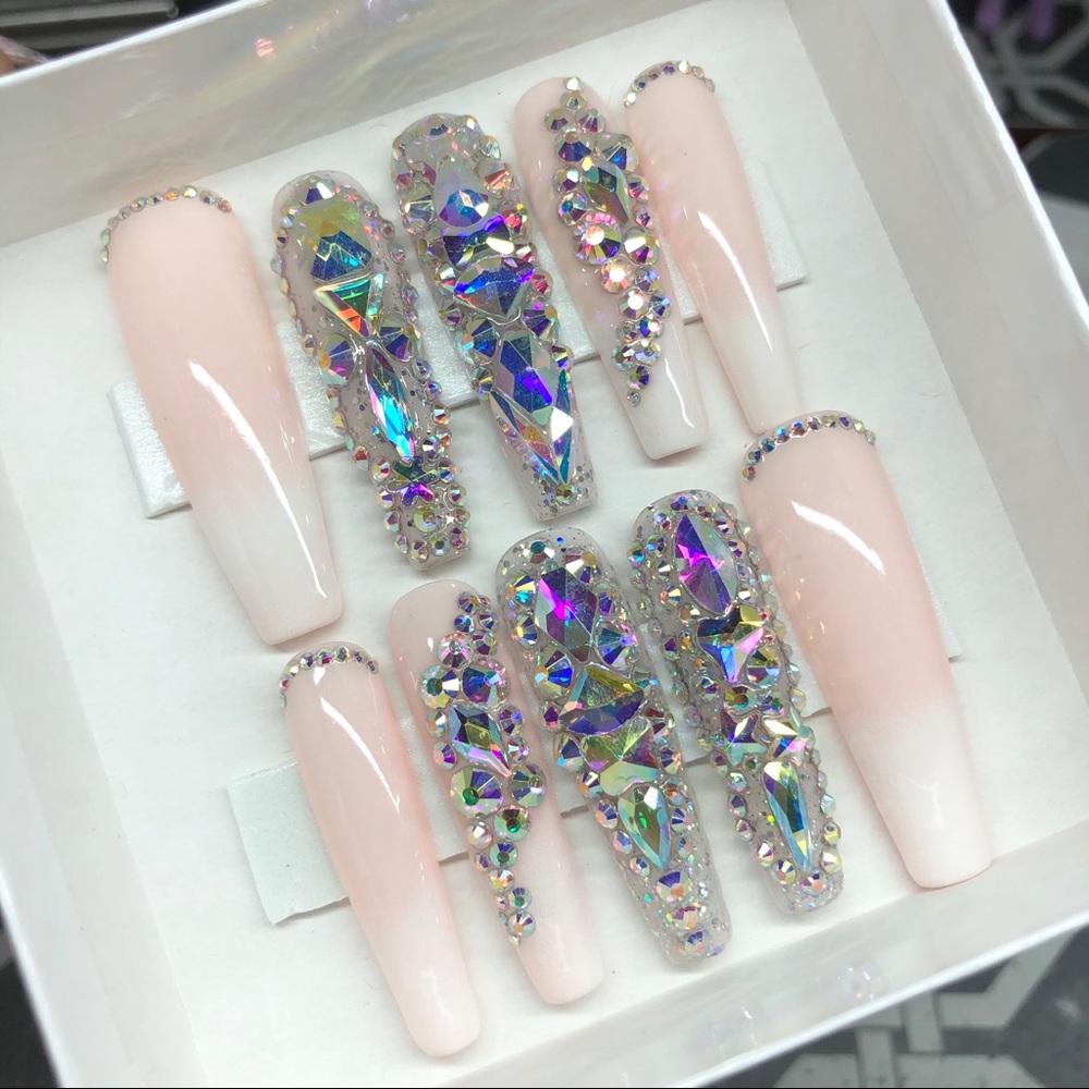 SPARKLE - GEL PRESS ON NAILS - XXL BALLERINA - Picture 6 of 8